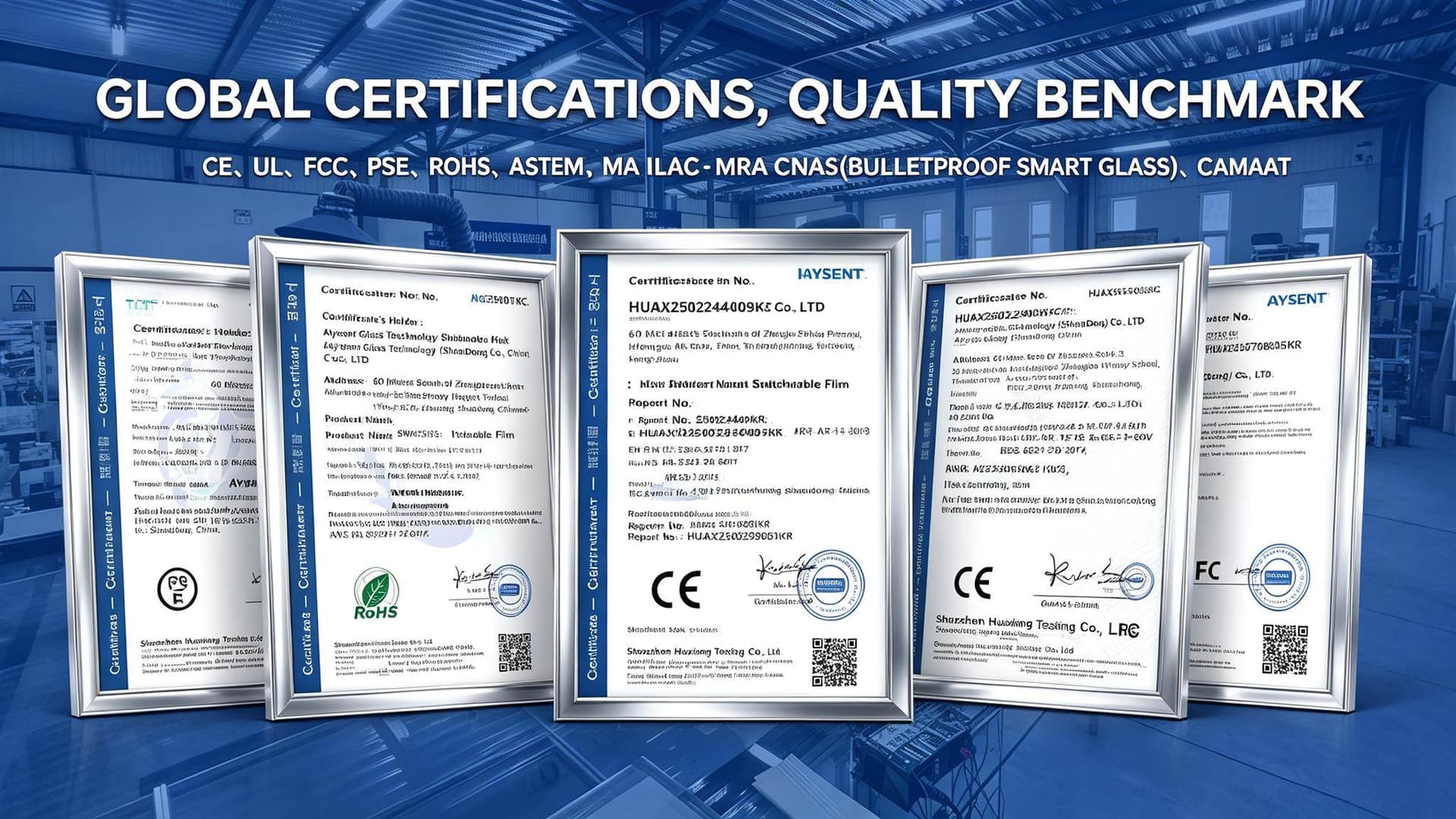 AYSENT: Quality Control, CE/FCC/RoHS & Global Shipping